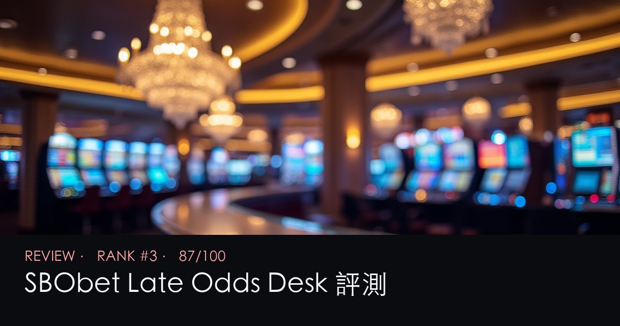 SBObet Late Odds Desk